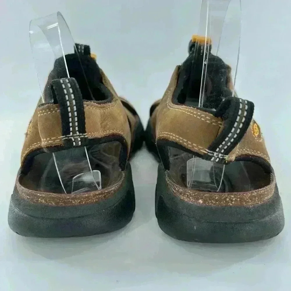 Keen mens sandals 9.5 40 brown nubuck leather outdoors walking gorpcore hiking - Picture 5 of 12